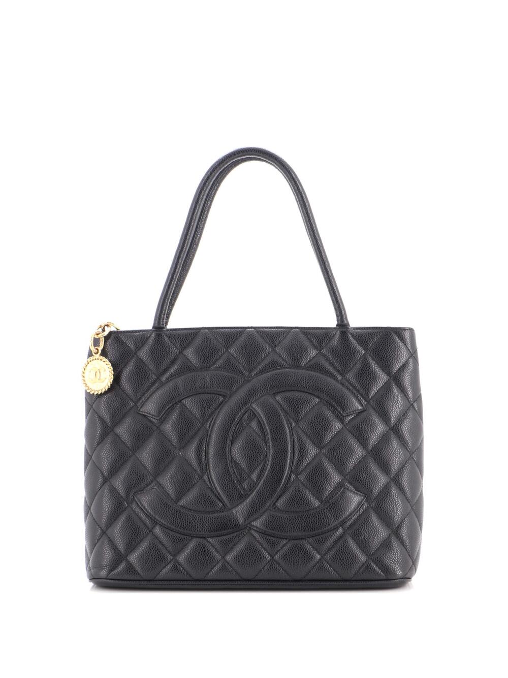 Chanel Medallion Tote Quilted Caviar #370894C25B